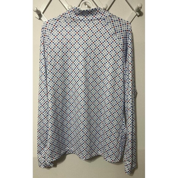 Lady Hagen Women’s XXL Quarter Zip Golf Shirt Blue Red Stars Patriotic Top USA - Picture 3 of 7